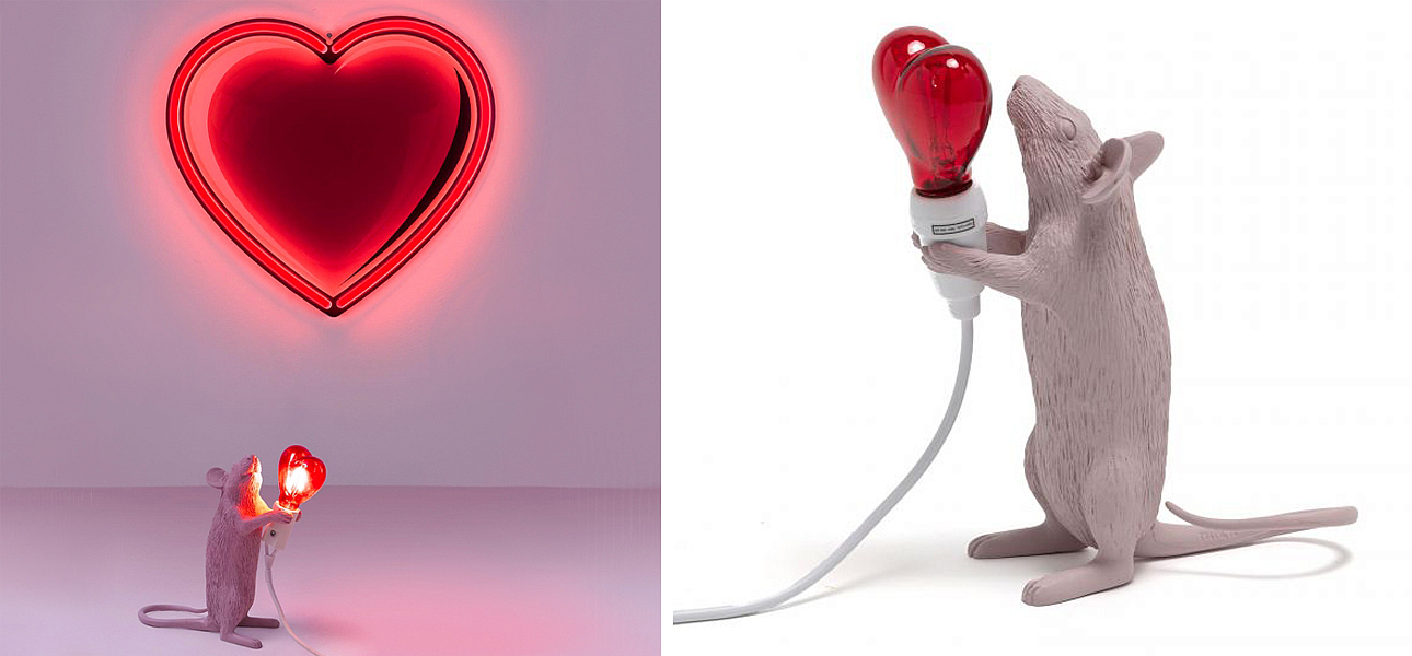 Настольная лампа Seletti Mouse Step Love USB Настольная лампа Seletti Mouse Step Love USB - Loft-Concept в Саратове