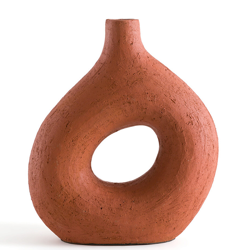 Ваза декоративная керамическая Ceramic Vase Белый Терракотовый Ваза декоративная керамическая Ceramic Vase Белый Терракотовый в Саратове | Loft Concept