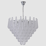 Люстра с подвесками из рифленного стекла в форме капель Textured Glass Chandelier варинант исполнения - 10 | Loft Concept в Саратове