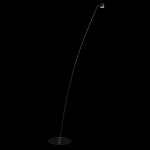 Торшер с изогнутой черной металлической стойкой и цилиндрическим плафоном Davide Groppi варинант исполнения - 2 | Loft Concept в Саратове