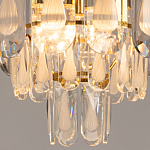 Люстра многоярусная с овальными прозрачными подвесками 28 см Harmonica варинант исполнения - 5 | Loft Concept в Саратове