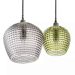 Подвесной светильник каскадный с 2-мя рельефными плафонами Cascade with Relief Lampshades варинант исполнения - 5 | Loft Concept в Саратове