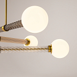 Люстра со стеклянными вставками Helios варинант исполнения - 3 | Loft Concept в Саратове