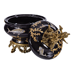 Шкатулка черного цвета с бронзовым ангелом Eden Garden варинант исполнения - 4 | Loft Concept в Саратове