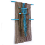 Дизайнерское Панно Макраме из хлопковых нитей Japan Wall Panel Blue варинант исполнения - 1 | Loft Concept в Саратове