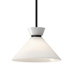 Подвесной светильник с белым стеклянным конусным плафоном Alora Mood варинант исполнения - 1 | Loft Concept в Саратове