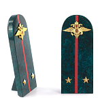 Сувенир Погон МВД из натурального камня змеевик Souvenir Epaulets варинант исполнения - 2 | Loft Concept в Саратове