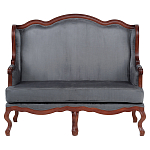 Диван двухместный из натурального бука цвета антрацит Solid Luxury варинант исполнения - 1 | Loft Concept в Саратове