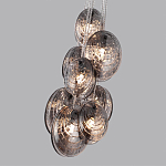 Люстра подвесная с 8-ю круглыми плафонами из рельефного стекла Disc Light варинант исполнения - 3 | Loft Concept в Саратове