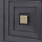 Тумба черная из дерева двухдверная Geometric Double Door Nightstand варинант исполнения - 2 | Loft Concept в Саратове