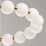 Люстра круглая с матовыми белыми шарами PEARLS Suspension варинант исполнения - 9 | Loft Concept в Саратове