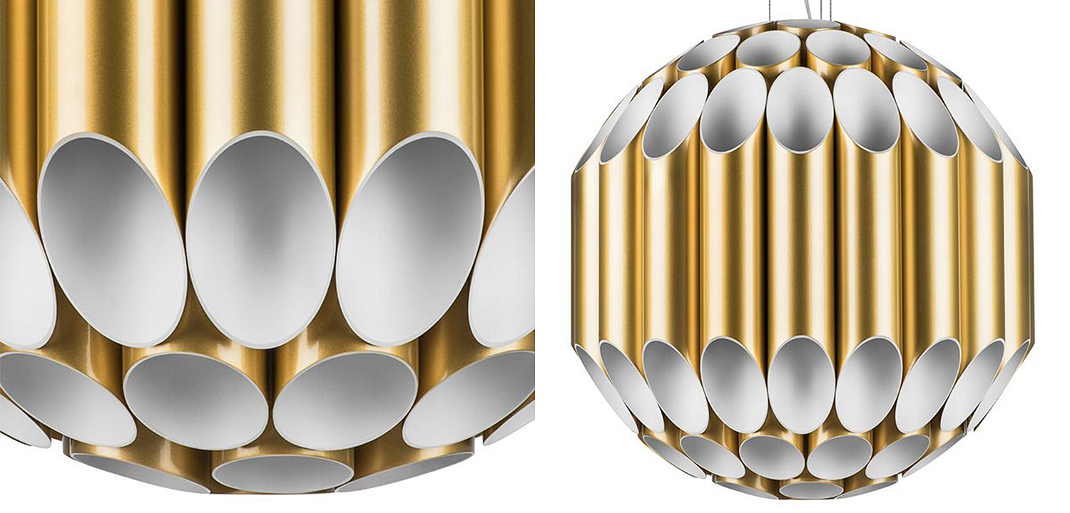 Люстра Garbi Gold Pipe Organ Chandelier 80 Люстра Garbi Gold Pipe Organ Chandelier 80 - Loft-Concept в Саратове