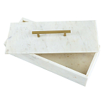 Шкатулка из белого мрамора Save Time варинант исполнения - 3 | Loft Concept в Саратове
