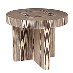 Столик журнальный круглый с полосатым узором Zebroids варинант исполнения - 1 | Loft Concept в Саратове