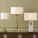 Настольная лампа с прозрачным корпусом и фактурным абажуром Charm and Luxury варинант исполнения - 3 | Loft Concept в Саратове