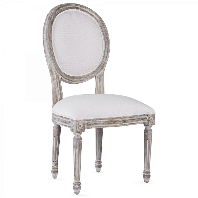 Стул REGENCY MEDALLION CHAIR Avory Linen Дерево Серый ivory ( слоновая кость ) Стул REGENCY MEDALLION CHAIR Avory Linen Дерево Серый ivory ( слоновая кость ) в Саратове | Loft Concept