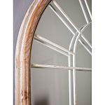 Зеркало-окно настенное в венецианском стиле с деревянной рамой бежевого цвета Venetian Smooth варинант исполнения - 7 | Loft Concept в Саратове