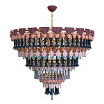 Люстра круглая с декором из разноцветных элементов в виде листьев Changing Seasons варинант исполнения - 3 | Loft Concept в Саратове