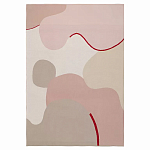 Плед из хлопка бежевого цвета с абстрактным принтом Elysian Flow Peach варинант исполнения - 1 | Loft Concept в Саратове