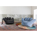 Дизайнерское плюшевое розовое кресло в форме руки Poltronova Joe Plush Taffy Pink Armchair варинант исполнения - 7 | Loft Concept в Саратове