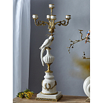 Подсвечник белый Попугай из фарфора с бронзовыми элементами Eden Garden варинант исполнения - 4 | Loft Concept в Саратове