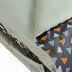 Постельное белье из сатина с принтом треугольники 150х200 см Triangular Dreams варинант исполнения - 4 | Loft Concept в Саратове