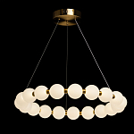Люстра круглая с матовыми белыми шарами PEARLS Suspension варинант исполнения - 3 | Loft Concept в Саратове
