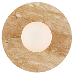 Бра в виде диска с плафоном из матового белого стекла Marble Glow варинант исполнения - 3 | Loft Concept в Саратове