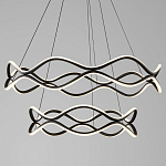 Люстра подвесная с волнообразным черным каркасом Black Tsunami варинант исполнения - 1 | Loft Concept в Саратове