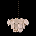 Люстра трехъярусная с подвесками из округлых элементов Cryptocrystalline Stone варинант исполнения - 2 | Loft Concept в Саратове