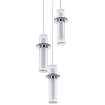 Подвесной светильник хром Trio Odile Acrylic Tube Hanging Lamp Chrome варинант исполнения - 1 | Loft Concept в Саратове