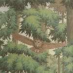 Обои ручная роспись Redwoods Sequoia colourway on Aurore scenic paper варинант исполнения - 2 | Loft Concept в Саратове