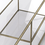 ТВ-тумба из стекла и металла Tingey Metal Glass TV Stand варинант исполнения - 3 | Loft Concept в Саратове