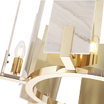 Люстра подвесная круглая с мраморными прямоугольными вставками и золотым основанием Диаметр 55 см Marble square Chandelier варинант исполнения - 3 | Loft Concept в Саратове