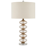 Настольная лампа с фактурным стеклянным корпусом Glamorous Pommel варинант исполнения - 3 | Loft Concept в Саратове