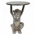 Столик с подстольем в виде обезьянки Bombay Nickel варинант исполнения - 2 | Loft Concept в Саратове