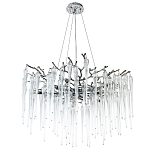 Люстра с хрустальными подвесками Frozen Drops Chandelier Chrome 10 варинант исполнения - 2 | Loft Concept в Саратове