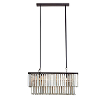 Люстра линейная прямоугольная с подвесками из натурального перламутра Nacre варинант исполнения - 1 | Loft Concept в Саратове