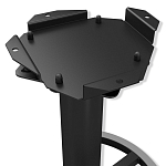 Барный стул вращающийся со спинкой и подлокотниками Douglas Rhombus Черный Велюр варинант исполнения - 6 | Loft Concept в Саратове