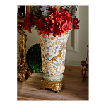 Ваза из фарфора на бронзовом основании Turquoise Blooming Garden варинант исполнения - 9 | Loft Concept в Саратове