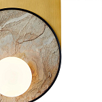 Бра с каменным диском в металлической раме Sandstone Painting варинант исполнения - 3 | Loft Concept в Саратове