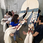 Настенное украшение из нитей Корона с кисточками Crown Wall Hanging варинант исполнения - 3 | Loft Concept в Саратове