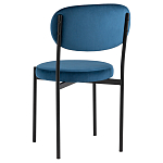 Стул с круглым сиденьем на металлическом основании ALFIE CHAIR Blue варинант исполнения - 4 | Loft Concept в Саратове
