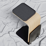 Stolik 90 поднос из массива дуба чёрного цвета варинант исполнения - 1 | Loft Concept в Саратове