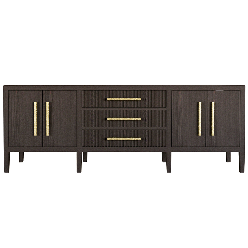 Большая VT-тумба Primo шпон темный орех Темный дуб Золотой в Саратове | Loft Concept 