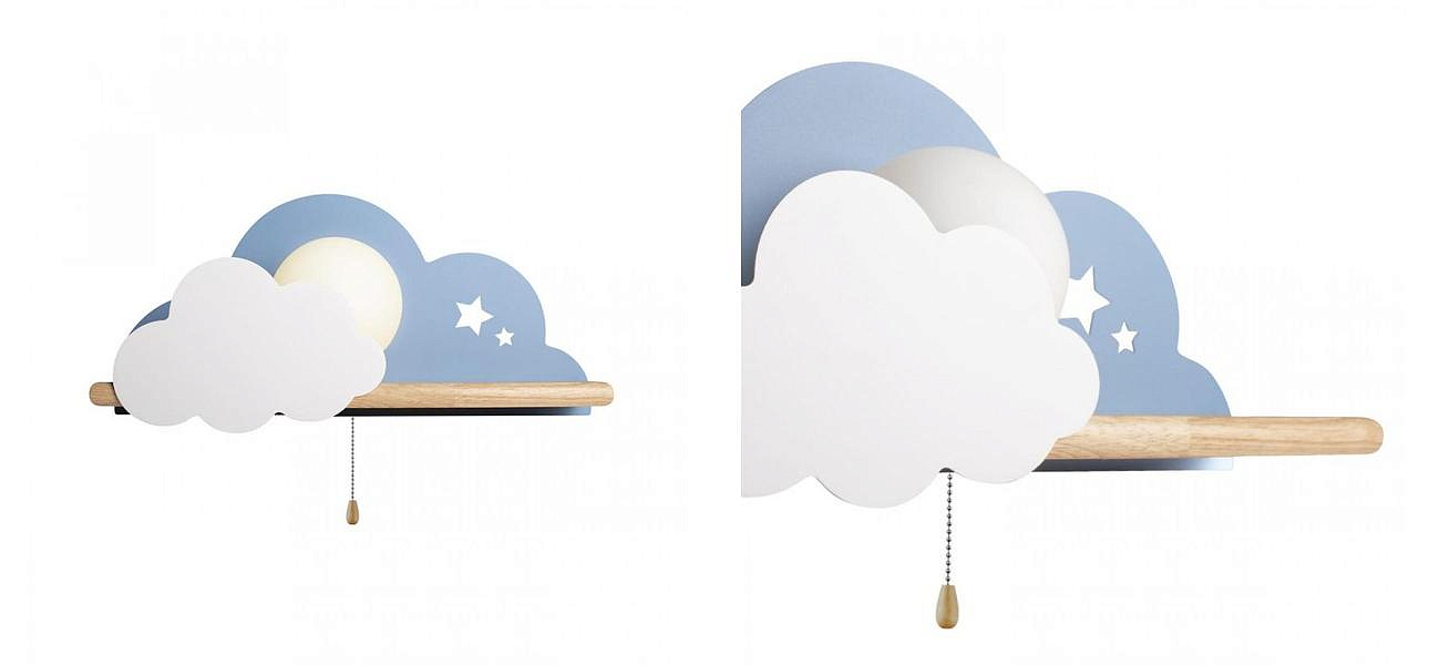 Бра с полкой голубое Облако Wall Lamp Blue Cloud Бра с полкой голубое Облако Wall Lamp Blue Cloud - Loft-Concept в Саратове