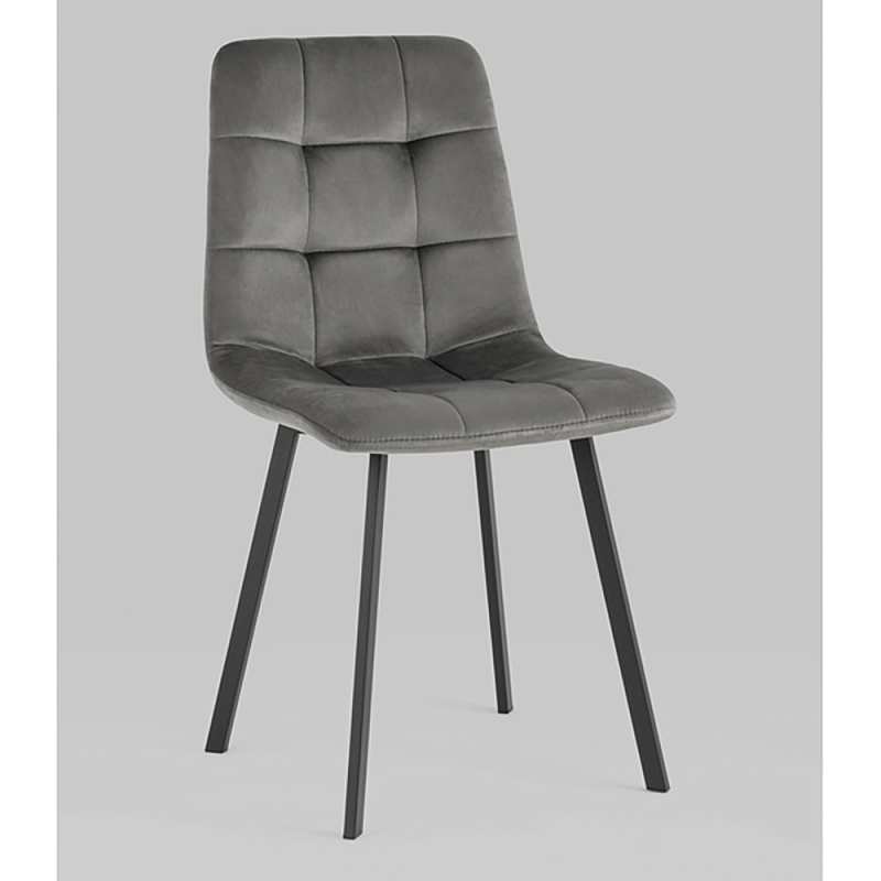 Стул NANCY S Chair Темно-Серый 2 шт Серый Черный Стул NANCY S Chair Темно-Серый 2 шт Серый Черный в Саратове | Loft Concept