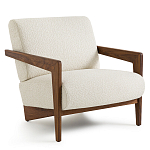 Кресло Avalon White Boucle из массива ореха варинант исполнения - 1 | Loft Concept в Саратове