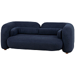 Дизайнерский двухместный диван с мягкими спинкой и подлокотниками синий Madelaine Sofa Blue варинант исполнения - 3 | Loft Concept в Саратове