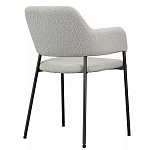 Стул мягкий с подлокотниками Chair Gray Upholstery Boucle варинант исполнения - 3 | Loft Concept в Саратове